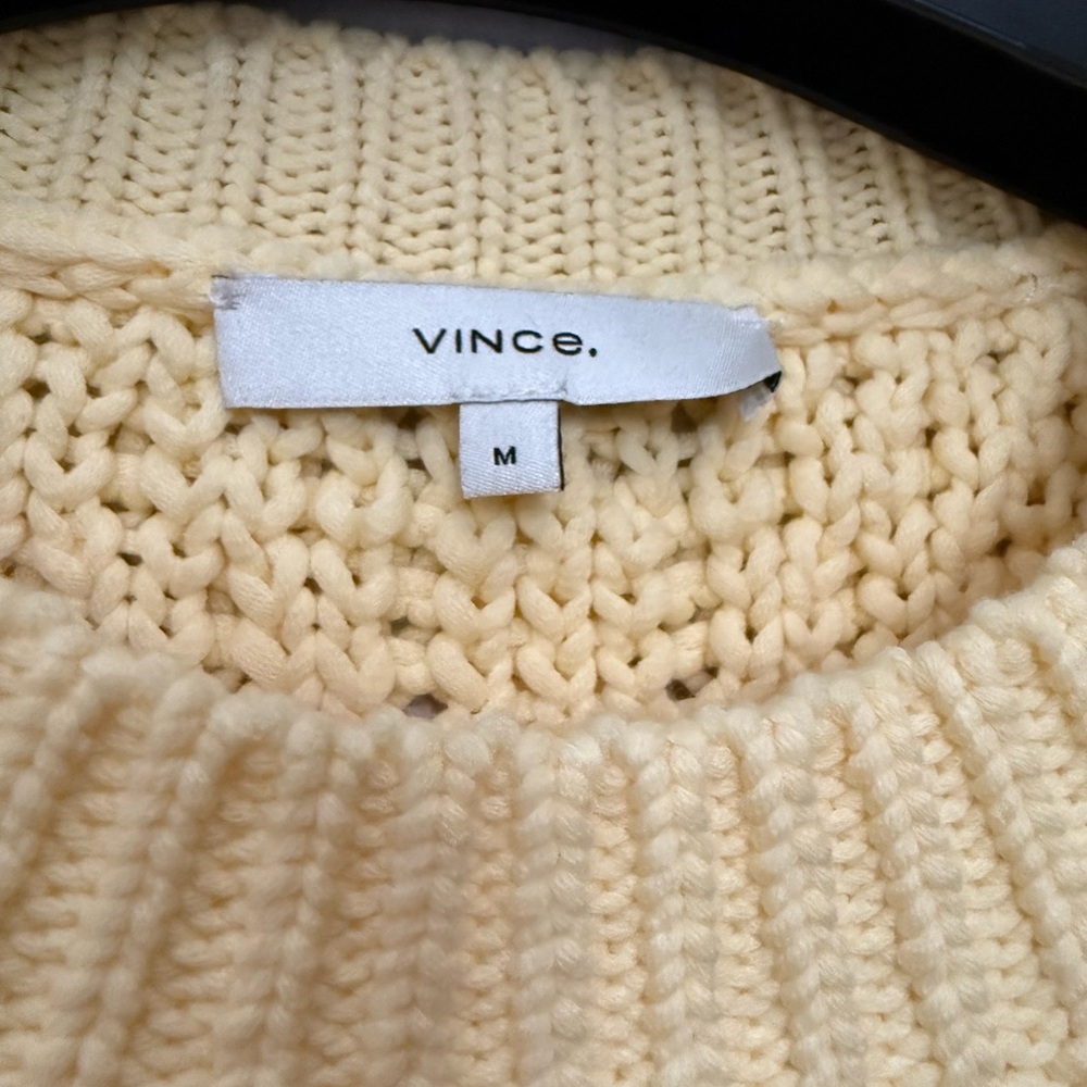 New Vince Textured Yellow Women’s Sweater Size M - Picture 2 of 4